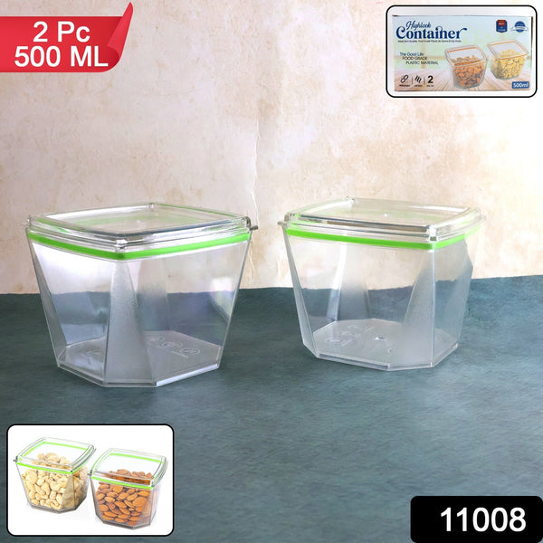 Food Storage Container Set with Leak - Proof Lid (500 ML / 2 Pc) - justgrabit.in | Just Grab It