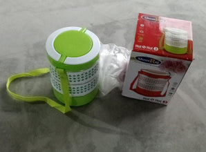 3 layer Adjustable Insulated Tiffin Set of 1, Blue 3 Containers Lunch Box - justgrabit.in | Just Grab It