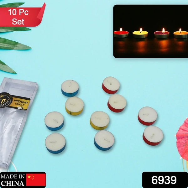 DECORATIVE COLOR CANDLE LIGHT CANDLE PERFECT FOR GIFTS, HOME, ROOM, BIRTHDAY, ANNIVERSARY DECORATIVE CANDLES, Diwali (10 Pc Set) - justgrabit.in | Just Grab It