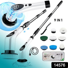 9 - in - 1 Electric Spin Scrubber - (1 Set) - justgrabit.in | Just Grab It