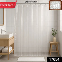 Transparent Waterproof Shower Curtain 75x52 Inch - justgrabit.in | Just Grab It