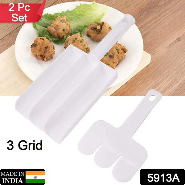 Small Multifunction Fritters Maker - Creative Fritters Scoop Multi - Function Ball Maker | Portable Maker for Making Cake Balls, Ice Cream Spoon, Doughnut, Hand Cutting Scoop(2pc Set) - Justgrabit Inc.