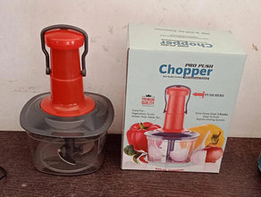 Manual Food Chopper (650ml): 3 Stainless Steel Blades, Locking System, Anti - Slip Base - Justgrabit Inc.