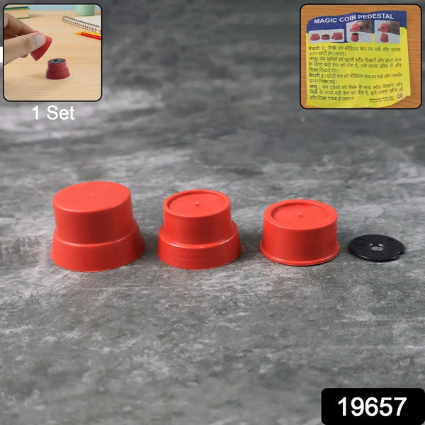 Magic Coin Pedestal Toy – Fun Illusion Trick for Kids (1 Set) - Justgrabit Inc.
