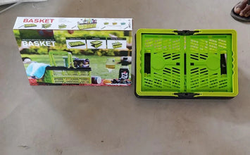 Folding Shopping Portable Storage Basket - Justgrabit Inc.