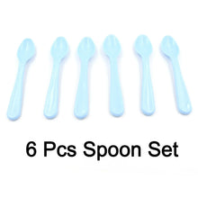 Food Plastic Spoon Set, Plastic Table Spoon Set Plastic Tea Spoon, Coffee with ABS Plastic, Heat - Resistant Spoon (6 Pc Set ) - justgrabit.in | Just Grab It
