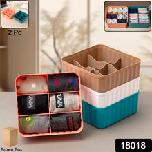 Square Organizer Box with 6 Compartments (Set of 2) - justgrabit.in | Just Grab It