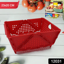 Flexi fold Storage Basket Box with Holes Ventilated Design (23×20 Cm / 1 Pc) - justgrabit.in | Just Grab It