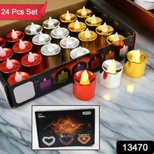 Electrical Candles Diya LED Tea Light, Plastic Candle Light Candle Candle, Diwali (24 Pc Set) - justgrabit.in | Just Grab It