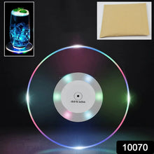 Colorful LED Cocktail Coaster, Round Ultra - Thin LED Drink Coaster (1 Pc) - justgrabit.in | Just Grab It