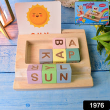 Alphabet Puzzle Spelling & Reading Words (26 Flash Cards & 8 WoodenBlock) - justgrabit.in | Just Grab It