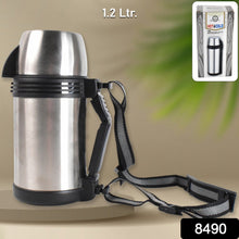Portable Stainless Steel Coffee Tea Vacuum Flask Bottle (1200ml / 1.2L / 1 Pc) - justgrabit.in | Just Grab It