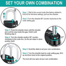 Heavy - Duty 4 - Digit Resettable Combination Padlock (1 Pc) - justgrabit.in | Just Grab It