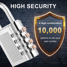 Heavy - Duty 4 - Digit Resettable Combination Padlock (1 Pc) - justgrabit.in | Just Grab It