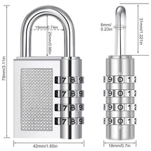Heavy - Duty 4 - Digit Resettable Combination Padlock (1 Pc) - justgrabit.in | Just Grab It