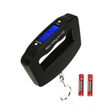 Black Digital Portable Luggage Scale with LCD Backlight (50 kg) - Justgrabit Inc.