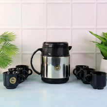 Tea and Coffee Thermos Flask and 6 Ceramic Cups (1 Set) - Justgrabit Inc.