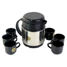 Tea and Coffee Thermos Flask and 6 Ceramic Cups (1 Set) - Justgrabit Inc.