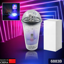 LED Glow Light, Design Printed Insulated Double Wall Plastic Tumbler Cups With Straws 13oz Theming Astronaut in Space Travel Tumbler Freezer Mug Drinking Cups for Boys and Girls School/Tuition/Gym/ Picnic (Pack Of 1) - justgrabit.in | Just Grab It