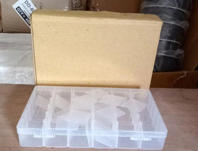 36 Grids Clear Plastic Organizer Jewelry Storage Box with Adjustable Dividers, Transparent Organizer Box (1pc) - justgrabit.in | Just Grab It