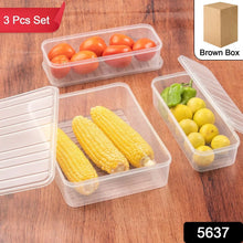 Plastic Food Storage Container for Fridge, fridge storage boxes with Lid Stackable Fridge Storage Containers freeze organizer items and storage, vegetable storage box for fridge, (3 Pcs set) - Justgrabit Inc.