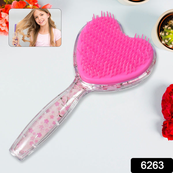 Heart Shape Hair Brush Massage Shower Comb (1 Pc), Hair accessories - justgrabit.in | Just Grab It