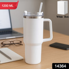 White Extra Large Insulated Travel Mug, Tumbler (1200ML - 1 Pc) - justgrabit.in | Just Grab It