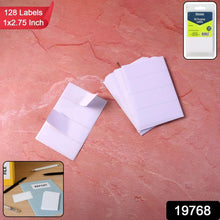 Premium All Purpose Adhesive White Labels (128 Labels) - justgrabit.in | Just Grab It