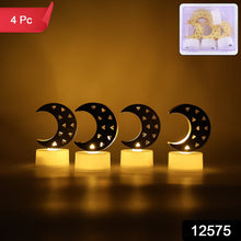 Decorative Moon Shaped Flameless LED Candles (4 Pc) - justgrabit.in | Just Grab It