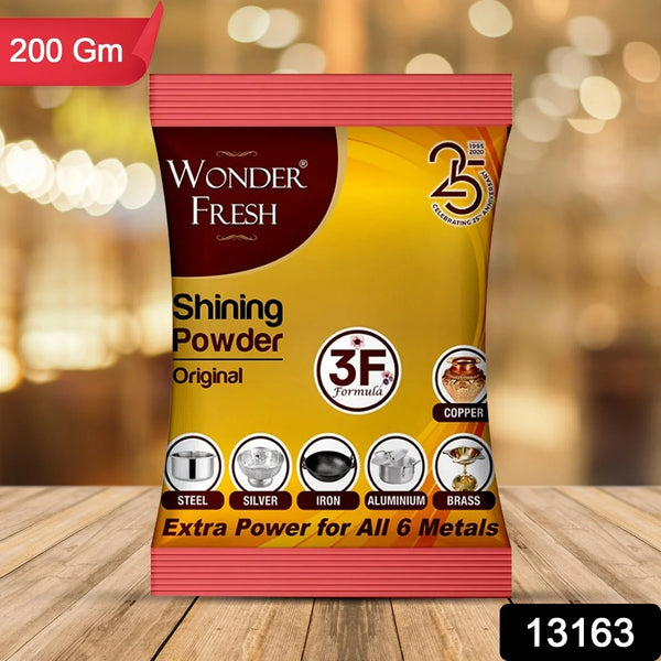 Shining Powder, Cleans and Polishes Copper, Brass, Silver, Aluminum, Iron, and Steel, Removes Tarnish and Oxidation (200 GM) - Justgrabit Inc.