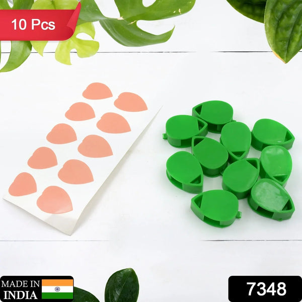 Plant Climbing Wall Clip, Self - Adhesive Vines Support Hooks for Indoor Outdoor Use (10 Pcs Set) - Justgrabit Inc.