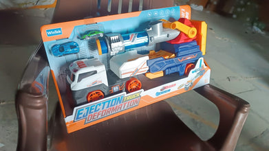 Large Truck Toys Include 2 Racing Cars+4 Ball, Light & Sounds (Battery Not Included) - justgrabit.in | Just Grab It