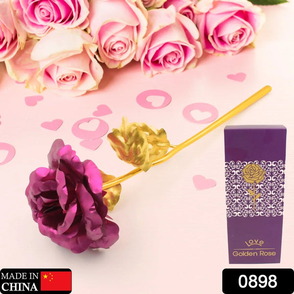 Gold Rose Artificial Rose Flower With Gift Box, Plastic Flowers Best Gifts for Friend Girl Wife Women, Golden Rose Gift for Valentine's Day, Mother's Day, Anniversary, Birthday, Wedding, Gold (1 Pc) - Justgrabit Inc.