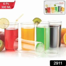 Glossy Plastic Glass Set (6 Pc / 300 ML) - justgrabit.in | Just Grab It