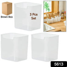 3Pcs Clear Plastic Organizer Storage Versatile Kitchen Drawer Organizer Tray for Desk, Makeup, Bathroom, Kitchen Pantry Cabinet - Justgrabit Inc.