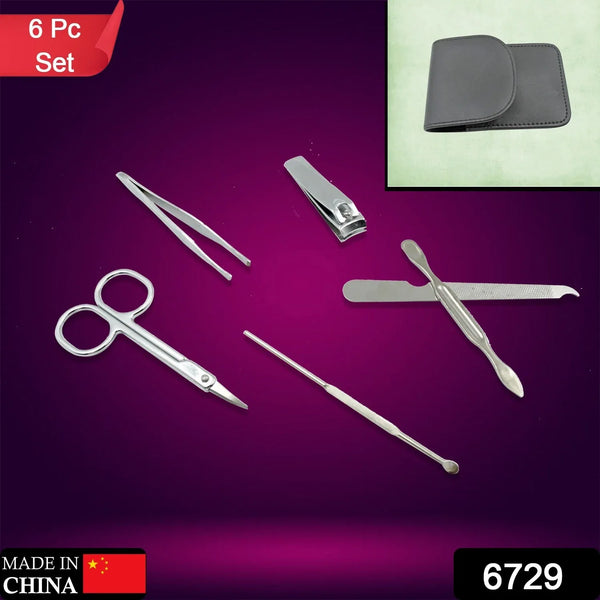 6 - in - 1 Professional Nail Care Kit: Clippers, Scissors & More Nail cutter (Travel or Home) - Justgrabit Inc.