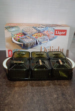 Liger Multipurpose Transparent Spice Jar Set with Tray and Lids 400ML Approx (6 Pc) - justgrabit.in | Just Grab It