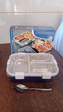 3 Compartment Transparent Stainless Steel Lunch Box for Kids, Tiffin Box, Lunch Box, Lunch Box for Kids, Insulated Lunch Box, Lunch Box for Office Women and Men, Stainless Steel Tiffin Box for Boys, Girls, School Office (Multi Color) - justgrabit.in | Just Grab It