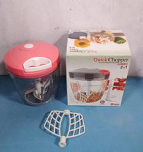 6 BLADE 2IN1 MANUAL FOOD CHOPPER, COMPACT & POWERFUL HAND HELD VEGETABLE CHOPPER (1000Ml) - Justgrabit Inc.