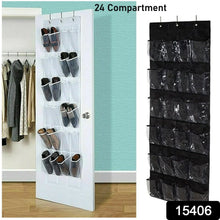 24 Grid Over the Door Shoe Organizer Rack Hanging Storage Space Saver (1 Pc) - justgrabit.in | Just Grab It