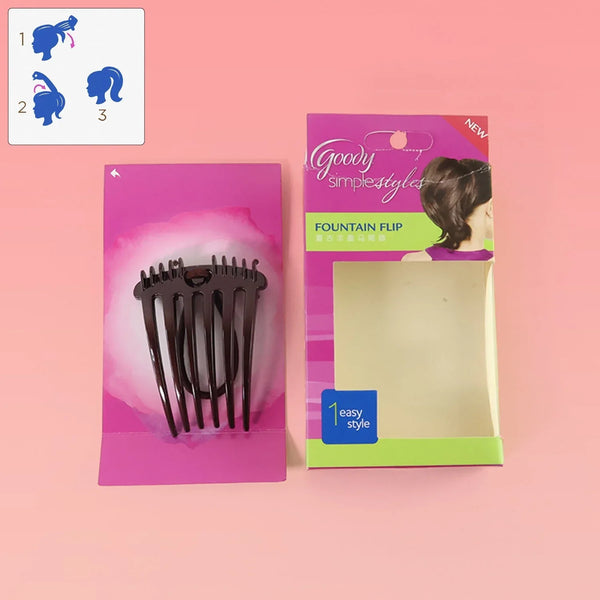 Ponytail Comb with Elastic Loop - (1 Pc) - justgrabit.in | Just Grab It