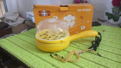 Multi - functional Electric 2 - in - 1 Egg Frying Pan with Boiler & Measuring Cup - justgrabit.in | Just Grab It