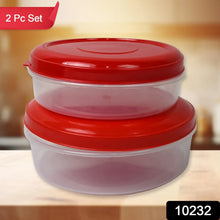 Round Plastic Big & Small Storage Container Box (PACK OF 2) - justgrabit.in | Just Grab It