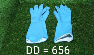 Cut Glove Reusable Rubber Hand Gloves (Blue) - 1 pc - justgrabit.in | Just Grab It