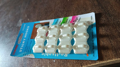Small Adhesive Hooks for Wall Hanging Adhesive Hooks (12 pcs Set) - justgrabit.in | Just Grab It