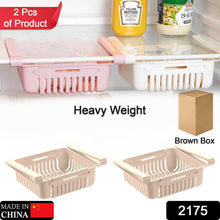 EXPANDABLE ADJUSTABLE MULTIPURPOSE FRIDGE STORAGE BASKET ( 2 pc ) - justgrabit.in | Just Grab It