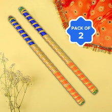 Traditional Decorative Dandiya Sticks Pair for Navratri, Garba (2 Pc) - Justgrabit Inc.