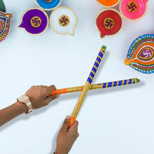 Traditional Decorative Dandiya Sticks Pair for Navratri, Garba (2 Pc) - Justgrabit Inc.