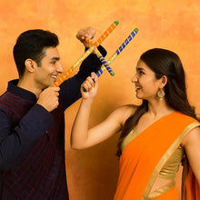 Traditional Decorative Dandiya Sticks Pair for Navratri, Garba (2 Pc) - Justgrabit Inc.