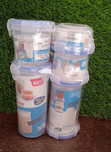 Plastic Liquid Round Airtight Food Storage Container with Leak Proof Locking Lid - Justgrabit Inc.